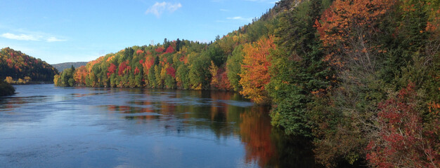 Colourful Landscape Autumn River  