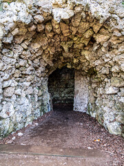 Naklejka premium View of the wall of the grotto.