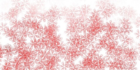 Light red vector abstract texture with leaves.