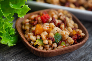 Wheat kernel salad