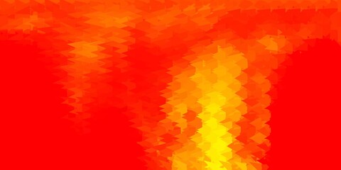 Light red, yellow vector abstract triangle template.