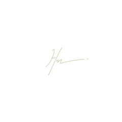 Hm handwritten logo for identity