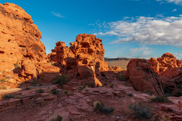 Fototapeta premium Dramatic Valley of Fire State Park Landscape Views