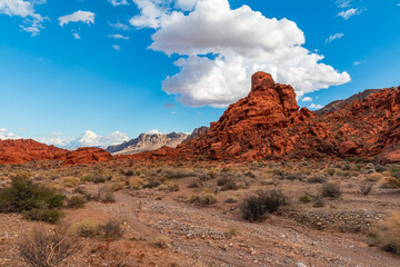 Fototapeta premium Dramatic Valley of Fire State Park Landscape Views