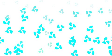 Light blue, green vector background with random forms.