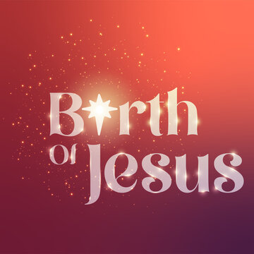 Image birth of jesus nativity purple birth jesus icon- Vector