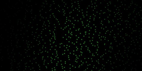 Dark Green vector layout with bright stars.