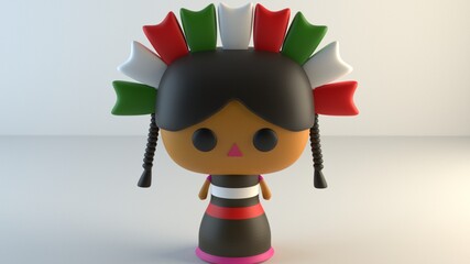 Traditional, Mexican Maria doll