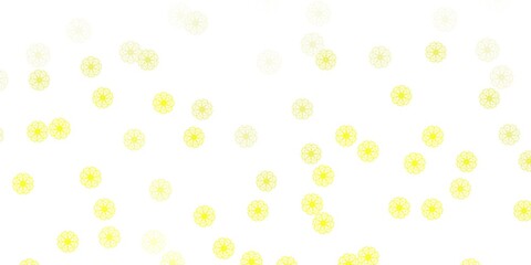 Light yellow vector natural layout with flowers.