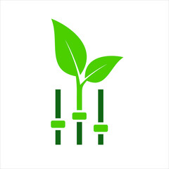 Fototapeta na wymiar audio icon combined with the plant icon