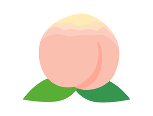 シンプルな桃のイラスト