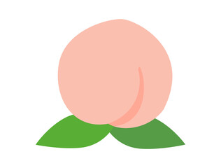シンプルな桃のイラスト