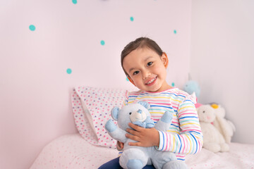 Beautiful toddler girl at home