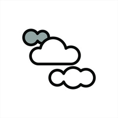 Illustration Vector graphic of  cloudy icon