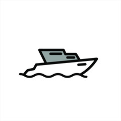 Illustration Vector graphic of yacht icon