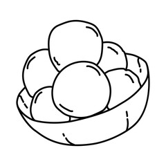 Cilok Icon. Doodle Hand Drawn or Outline Icon Style