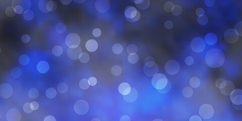 Dark BLUE vector backdrop with dots.