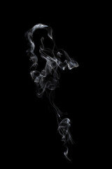 movement of smoke on black background, smoke background, abstract smoke on black background