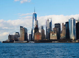 Obraz premium New York Skyline and Brooklyn Bridge