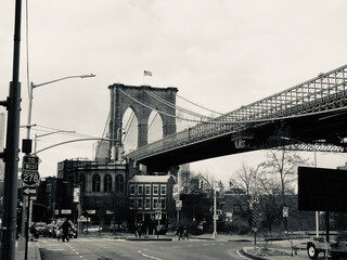 New York Skyline and Brooklyn Bridge