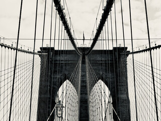 Obraz premium New York Skyline and Brooklyn Bridge