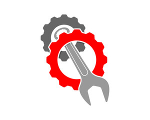 Wrench repair inside the gear logo