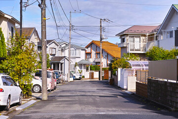 Fototapeta na wymiar 日本の郊外の閑静な住宅街 