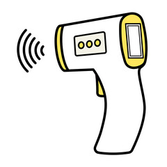 シンプルな非接触体温計のイラスト