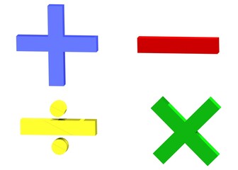 Obraz premium plus and minus signs