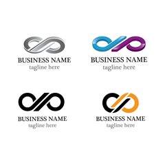 Infinity logo vector icon set