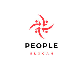 People logo icon design vector
