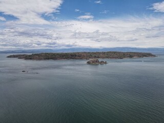 Aerial View of Isla San Lucas in the Golfo de Nicoya, Costa Rica