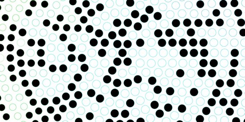 Dark Blue, Green vector background with spots.