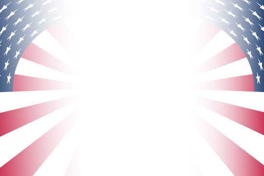 spiral effect red white blue american flag border background illustration
