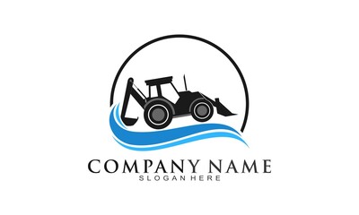 Tractor and wave vector logo