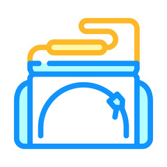 sports lunchbox bag color icon vector. sports lunchbox bag sign. isolated symbol illustration