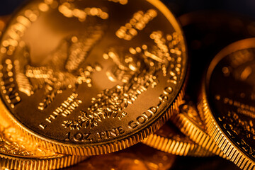 100% Pure Gold Coin Bullion U.S. Eagle Mint © Eric