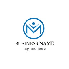 M Letter logo business template