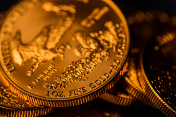100% Pure Gold Coin Bullion U.S. Eagle Mint © Eric