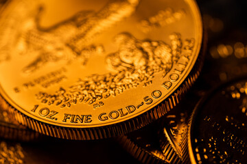100% Pure Gold Coin Bullion U.S. Eagle Mint © Eric