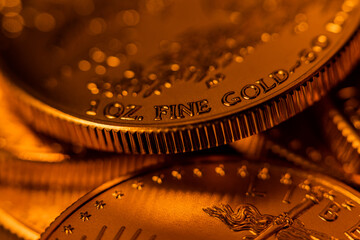 100% Pure Gold Coin Bullion U.S. Eagle Mint © Eric