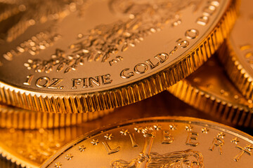 100% Pure Gold Coin Bullion U.S. Eagle Mint © Eric