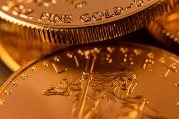 100% Pure Gold Coin Bullion U.S. Eagle Mint © Eric