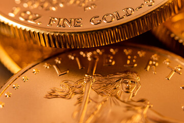 100% Pure Gold Coin Bullion U.S. Eagle Mint © Eric
