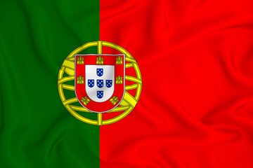 3D Flag of Portugal on fabric