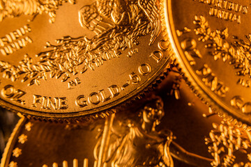 100% Pure Gold Coin Bullion U.S. Eagle Mint © Eric