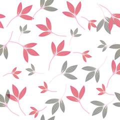 fabric design repeated floral pattern, seamless pattern. pink, black leaves and roses vector illustration textile. water color design.