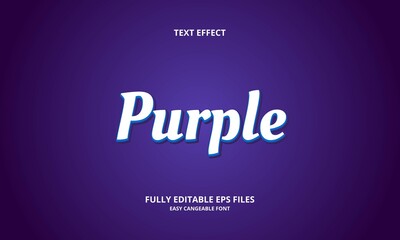 Fototapeta premium Editable text effect purple title style