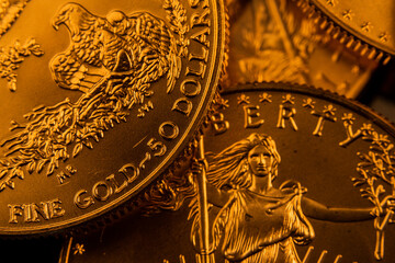 100% Pure Gold Coin Bullion U.S. Eagle Mint © Eric