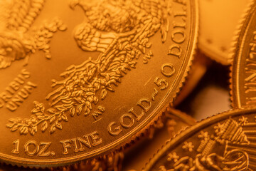 100% Pure Gold Coin Bullion U.S. Eagle Mint © Eric